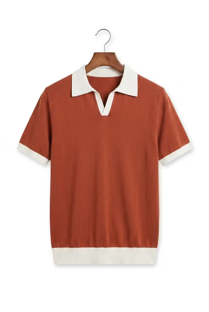 Langford Contrast Knit Polo