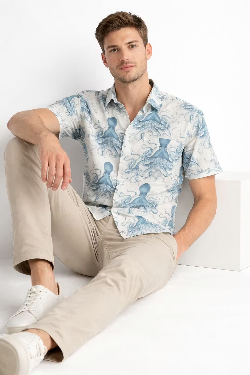 Mariner Octopus Print Woven Shirt