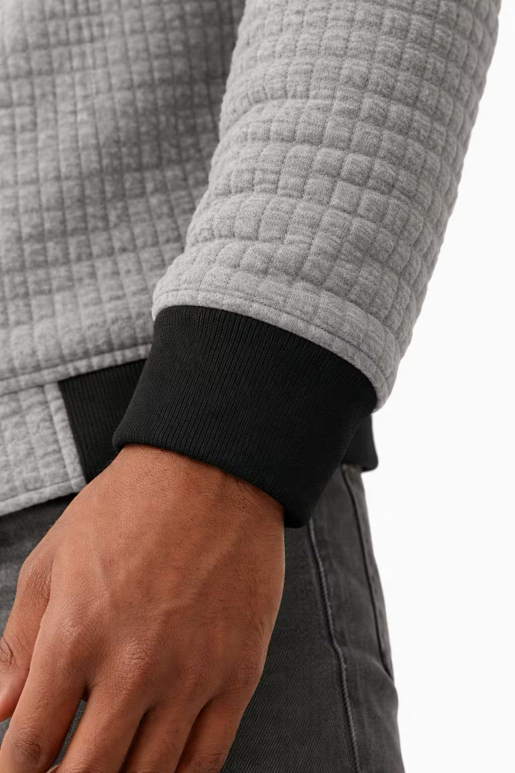 Textured Knit Bomber Jacket