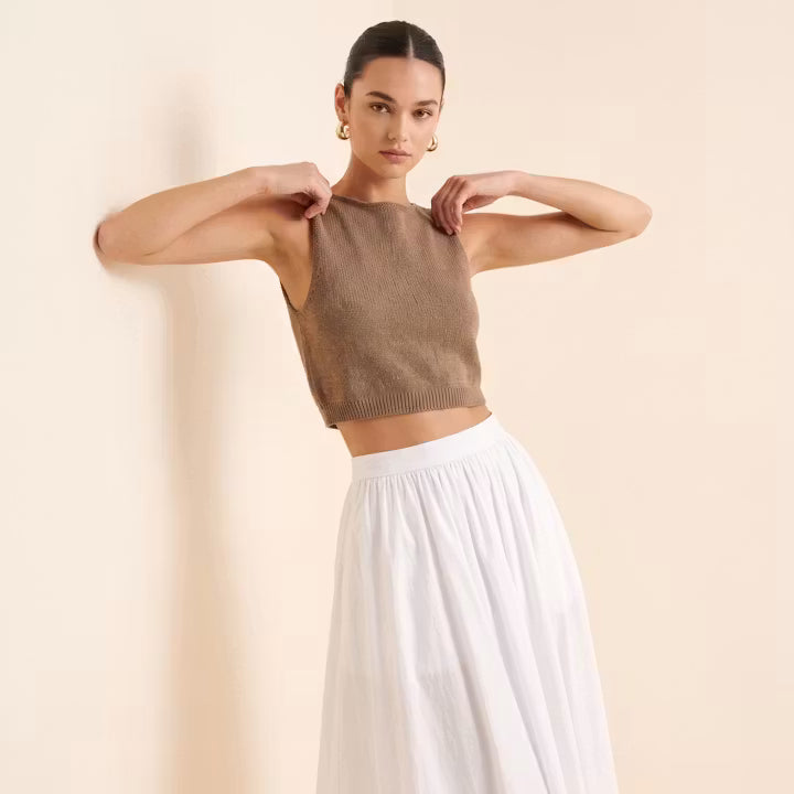 Aveline maxi-rok met plooien