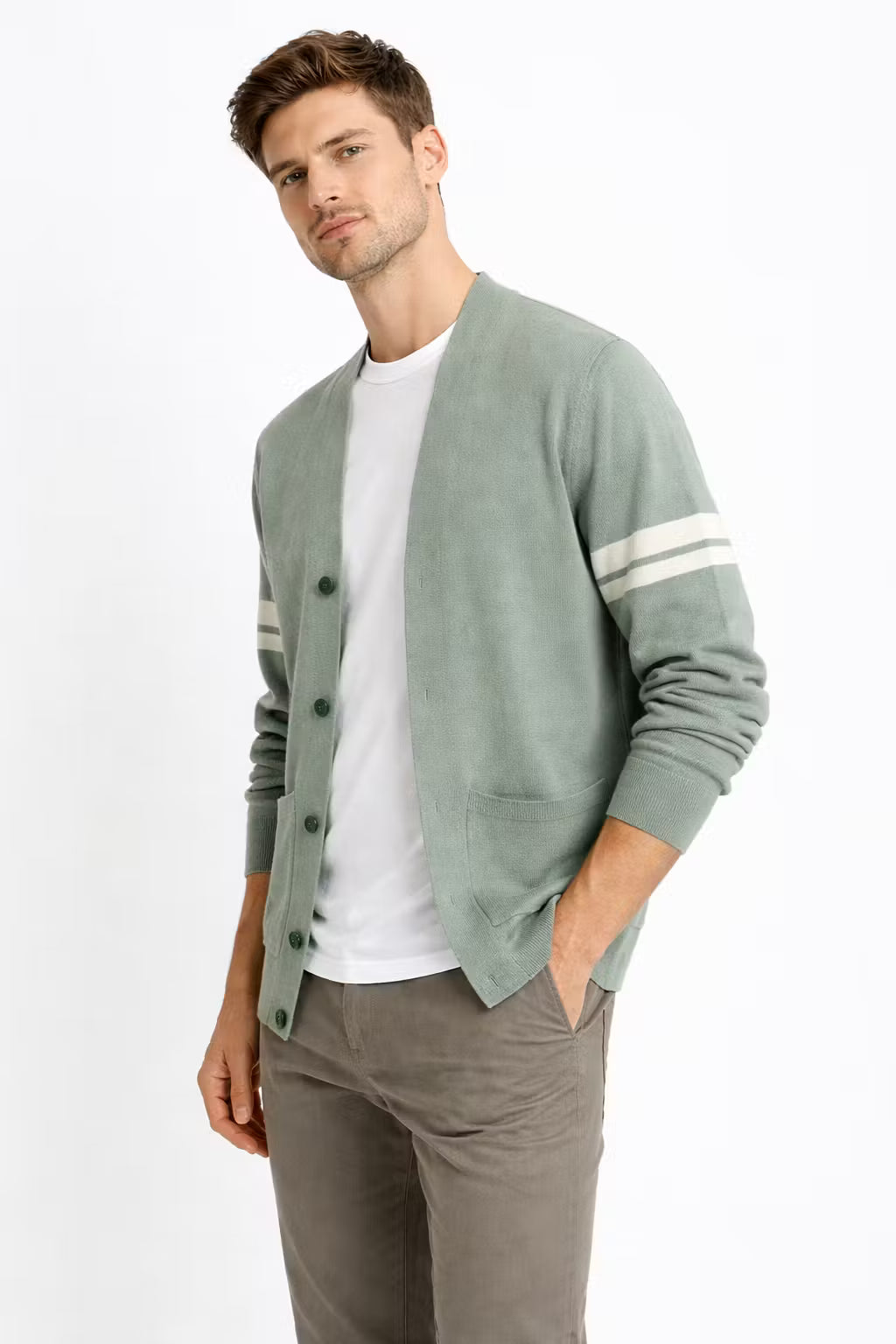Open Knit Button Front Cardigan Sweater