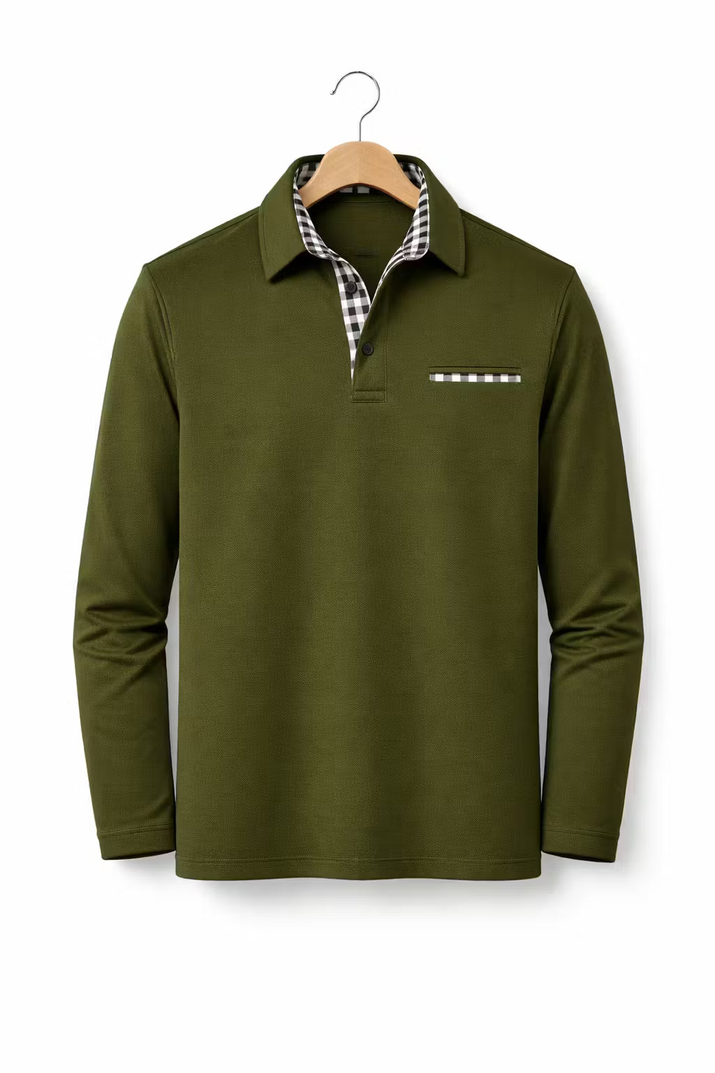 Monroe Plaid Trim Polo Shirt