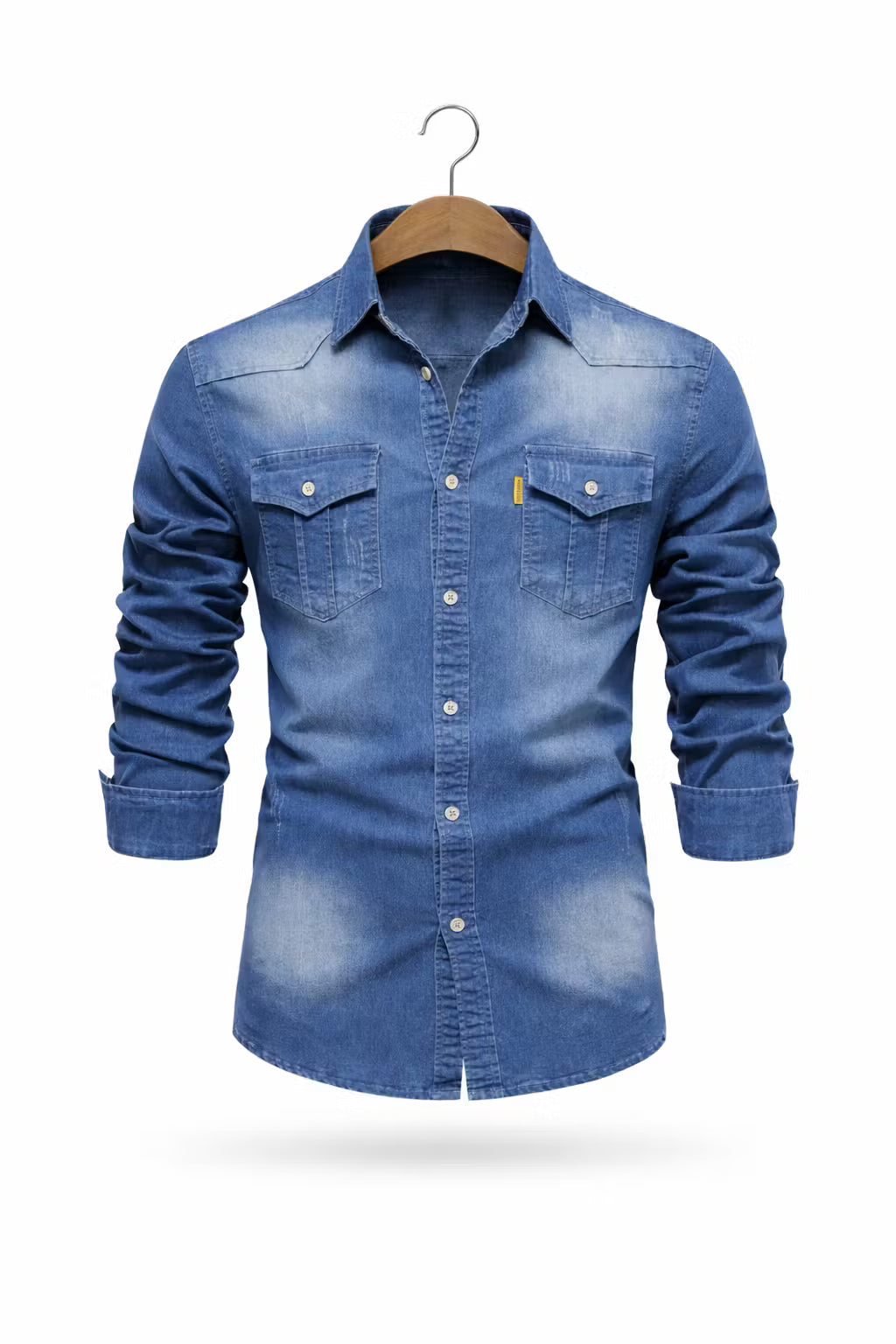 Lakemont Double Breast Pocket Western Denim Shirt