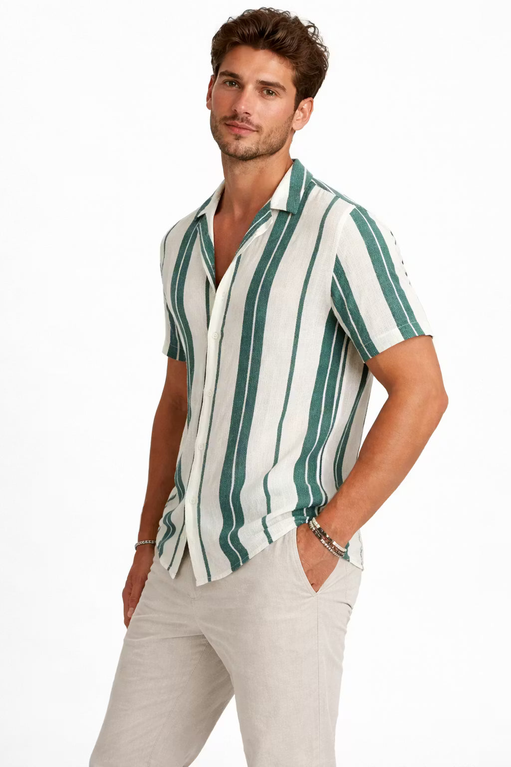 Amalfi Textured Stripe Woven Shirt