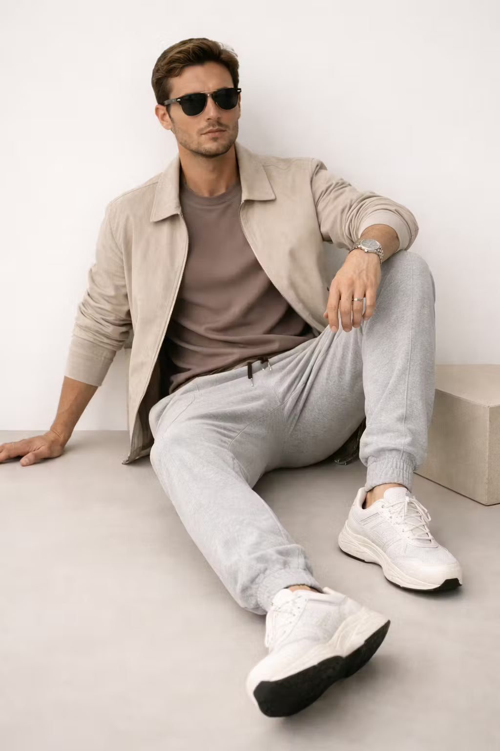 Men’s Jogger Pants With Tapered Fit Elastic Cuffs And Drawstring Waist