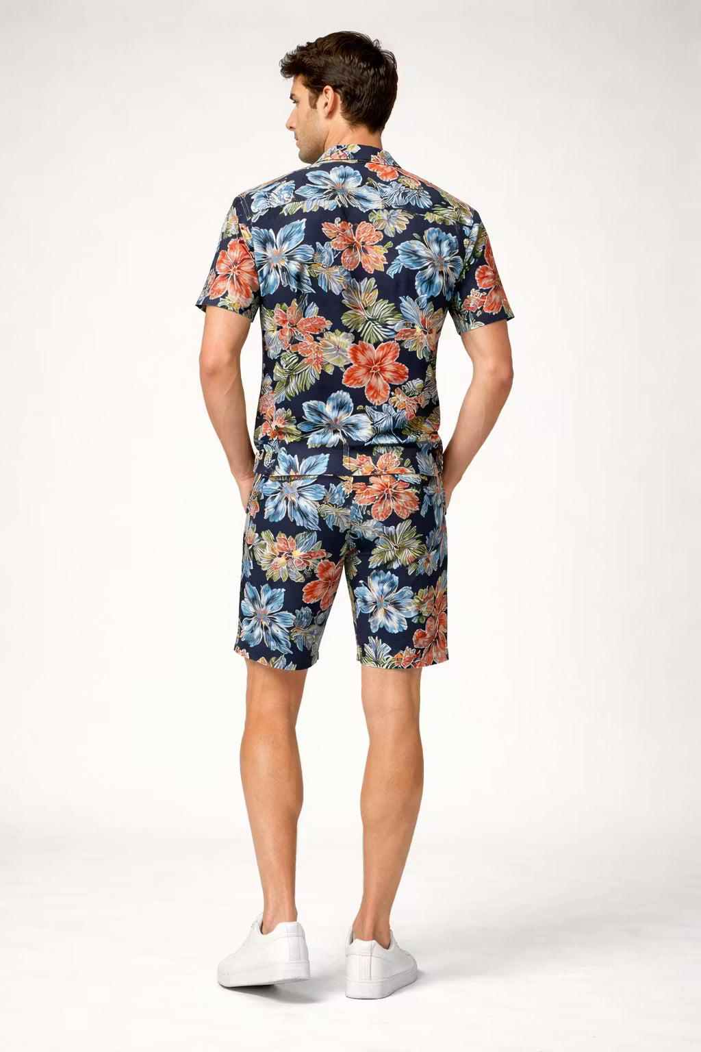 Tropical Floral Short Sleeve Men’s Romper
