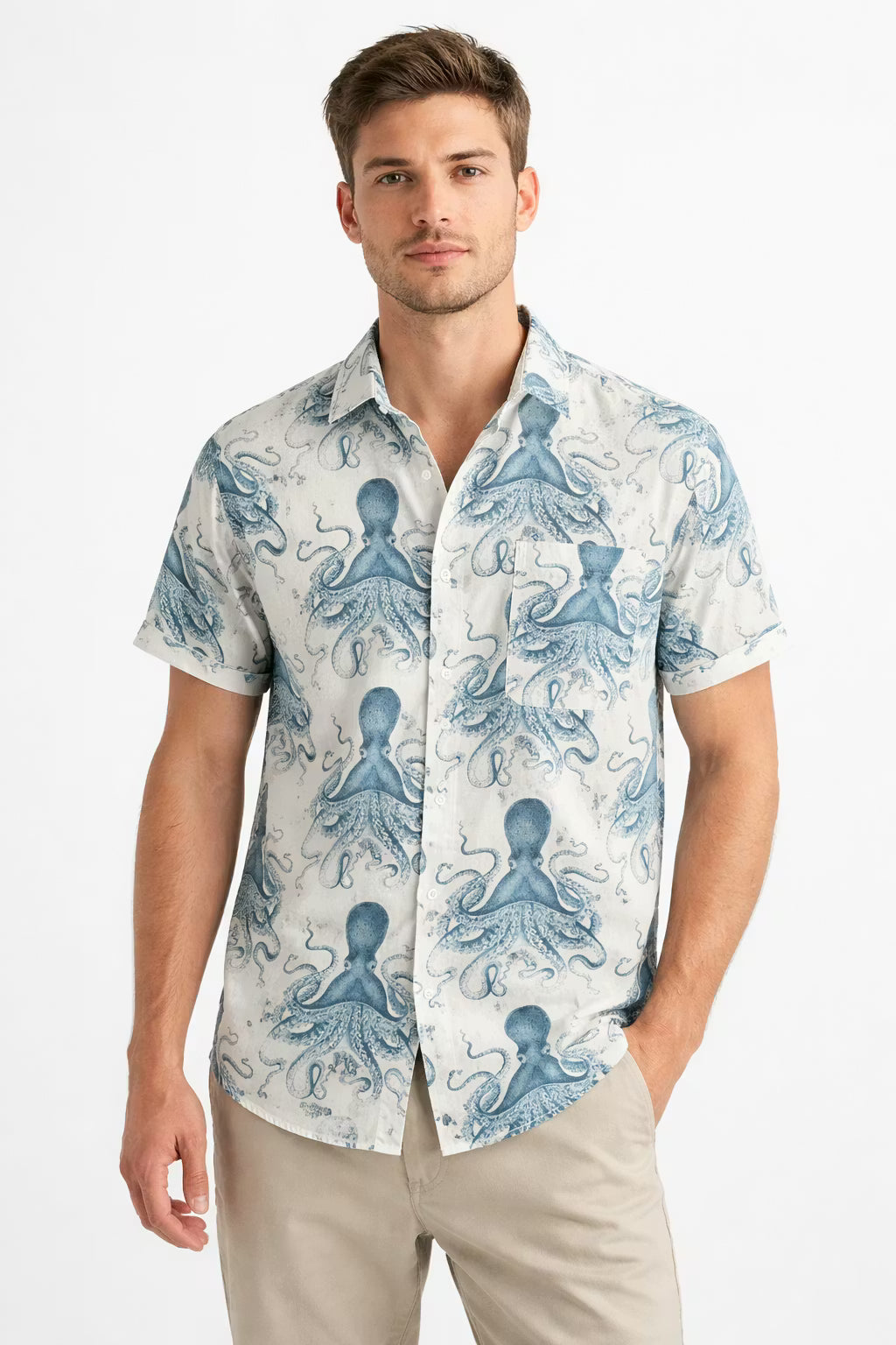 Mariner Octopus Print Woven Shirt