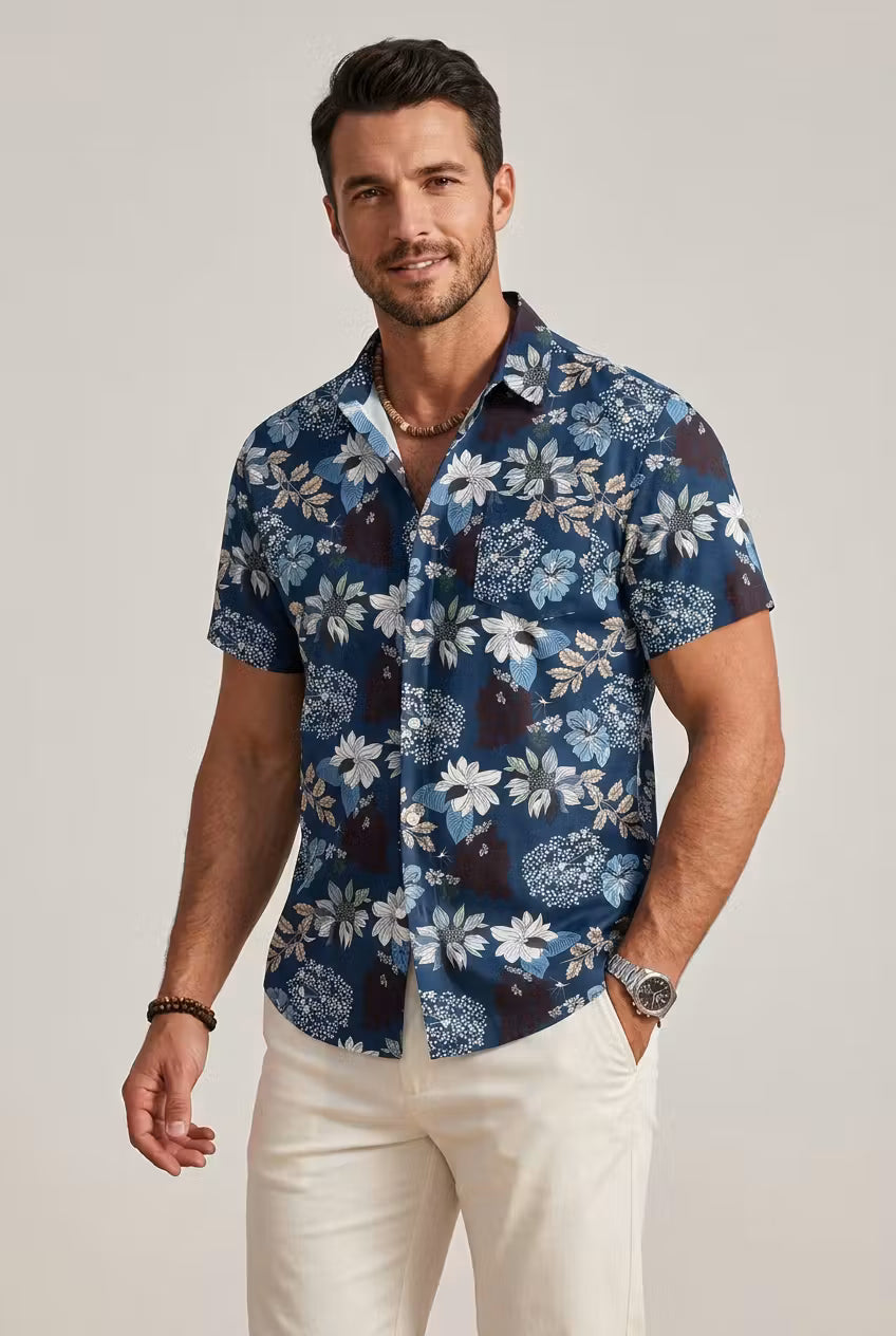 The Bluewater Floral Resort Shirt