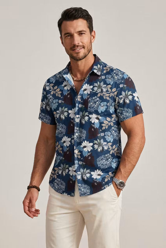 Camisa resort floral Bluewater