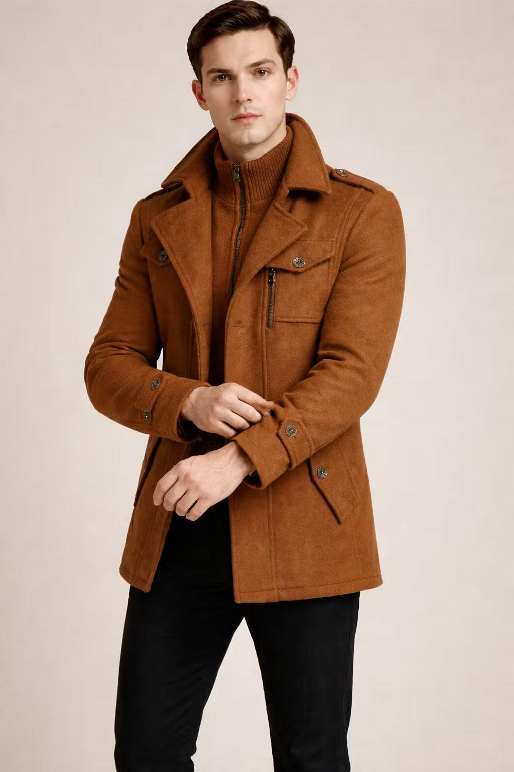 Men’s Structured Mid-Length Coat
