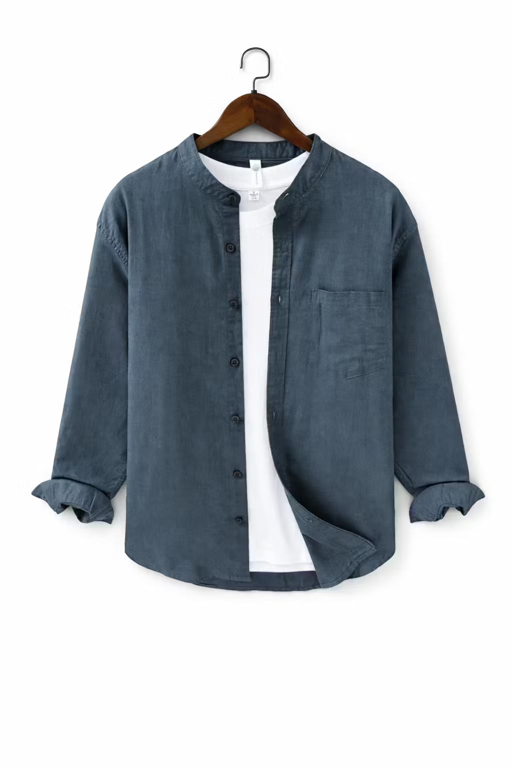Men’s Linen Home Long Sleeve Button Shirt