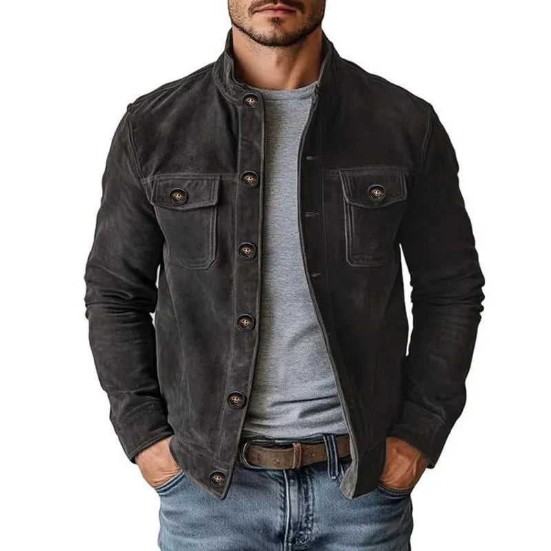 Frontier Suede Stand Collar Jacket