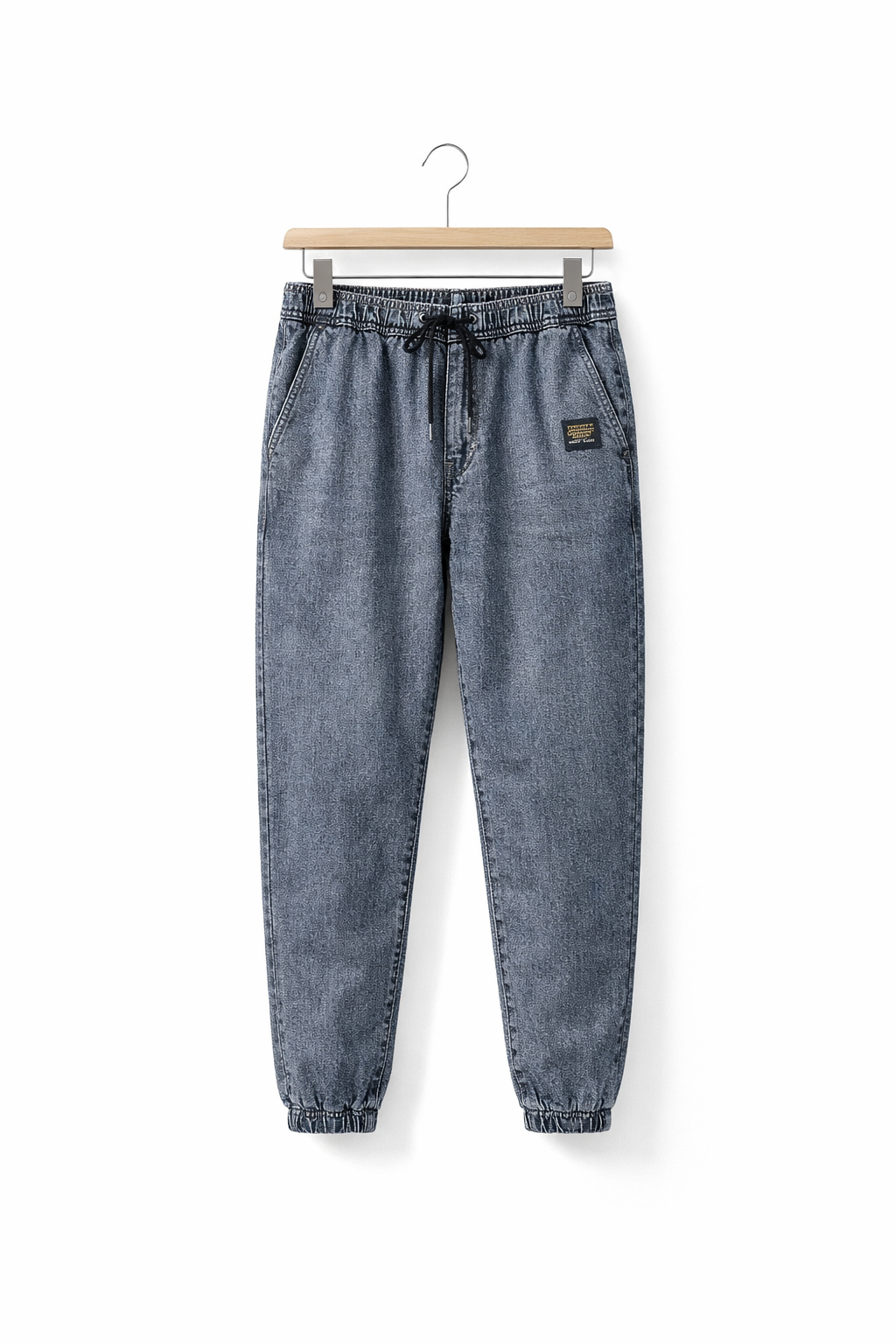 Denim Drawstring Jogger Pants