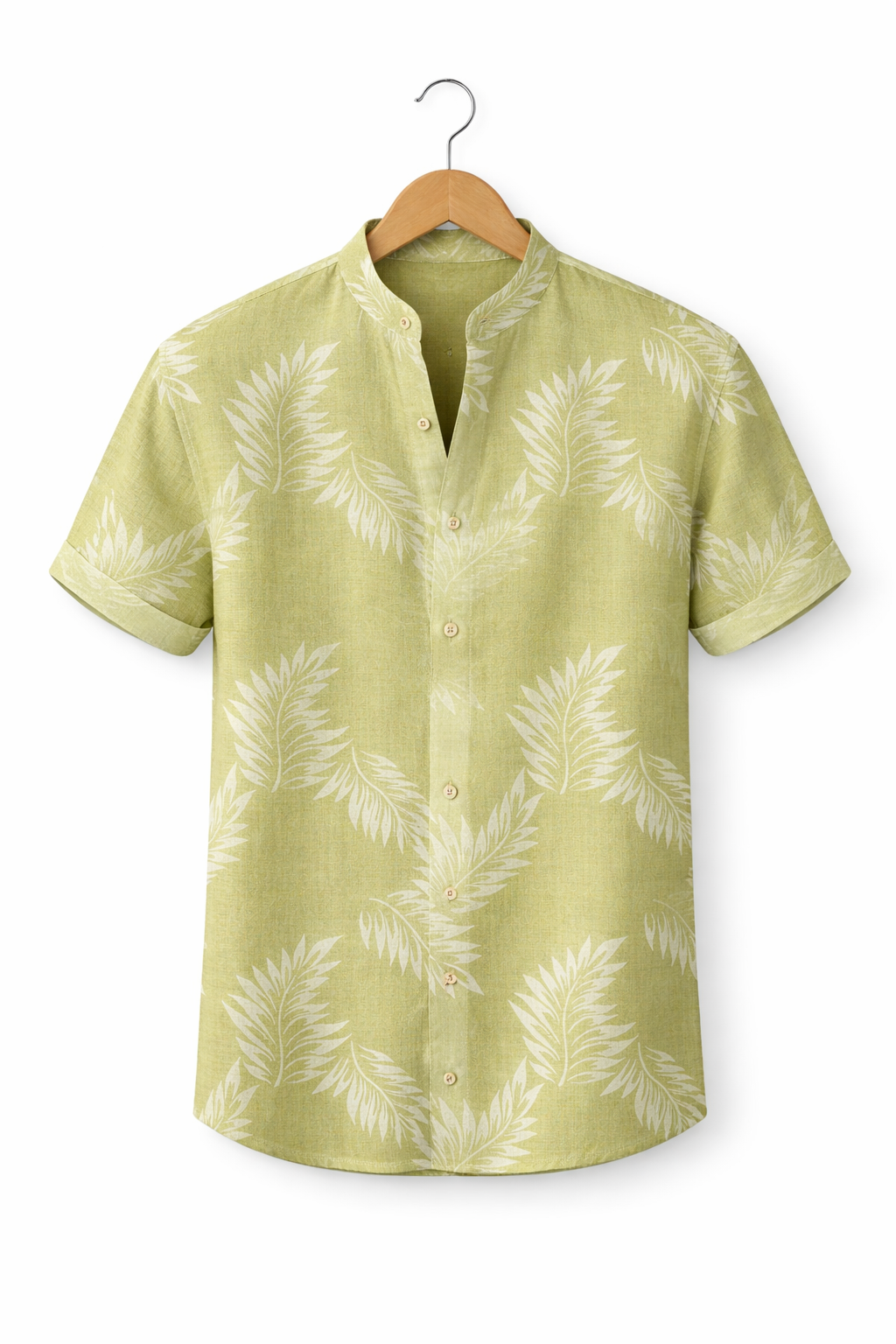 Abstract Leaf Textured Resort Shirt