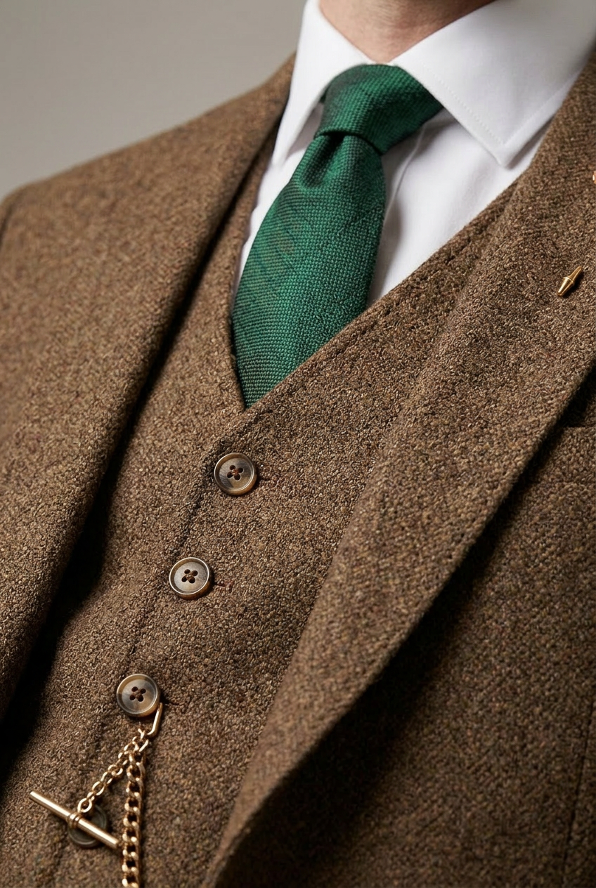 Ashford Three-Piece Textured Suit Set