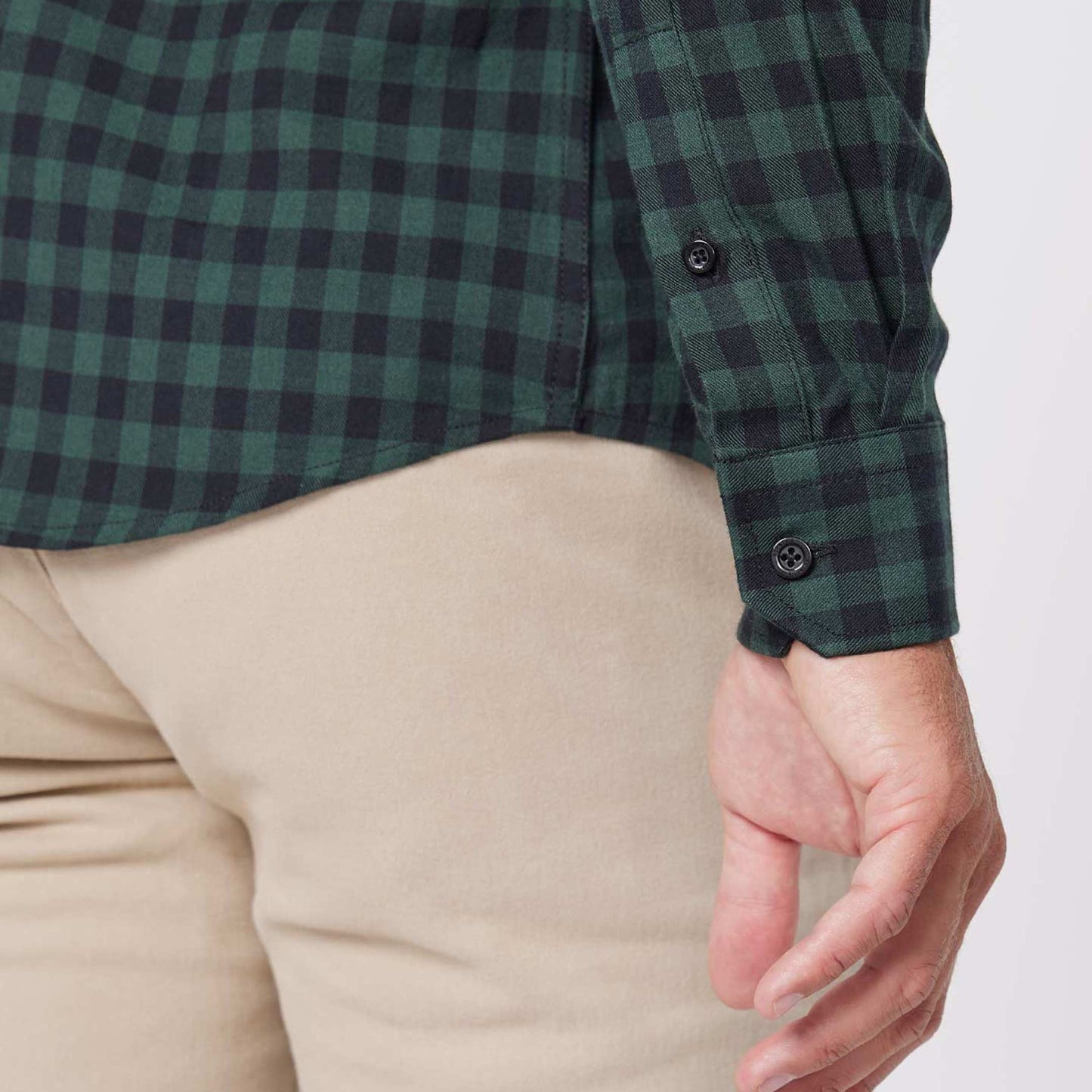 Classic Green Checked Button Shirt