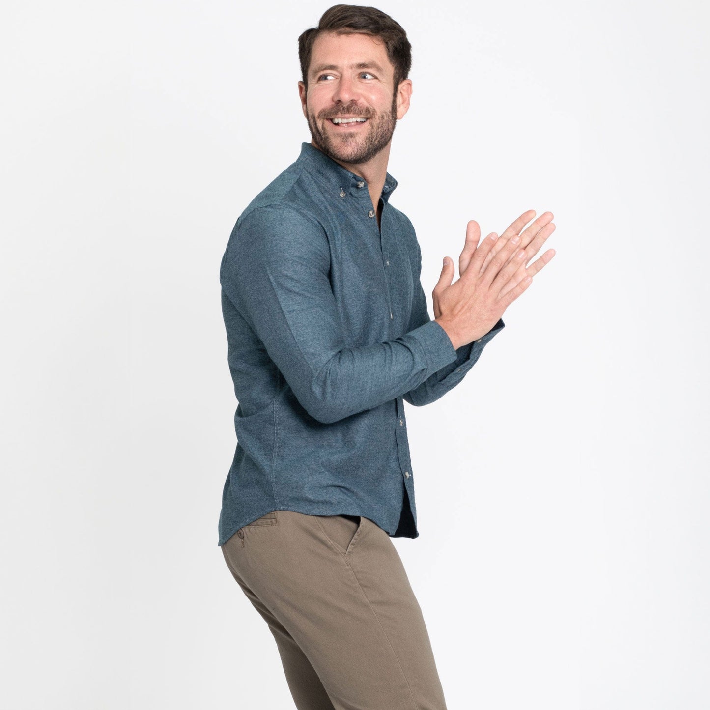 Soft Azure Button Shirt