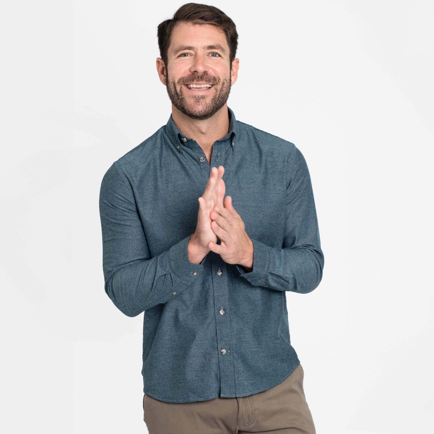 Soft Azure Button Shirt