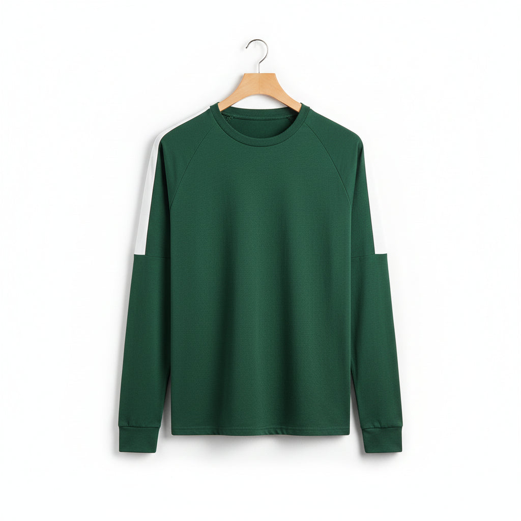 Men’s Long Sleeve Athletic Top With Raglan Sleeves