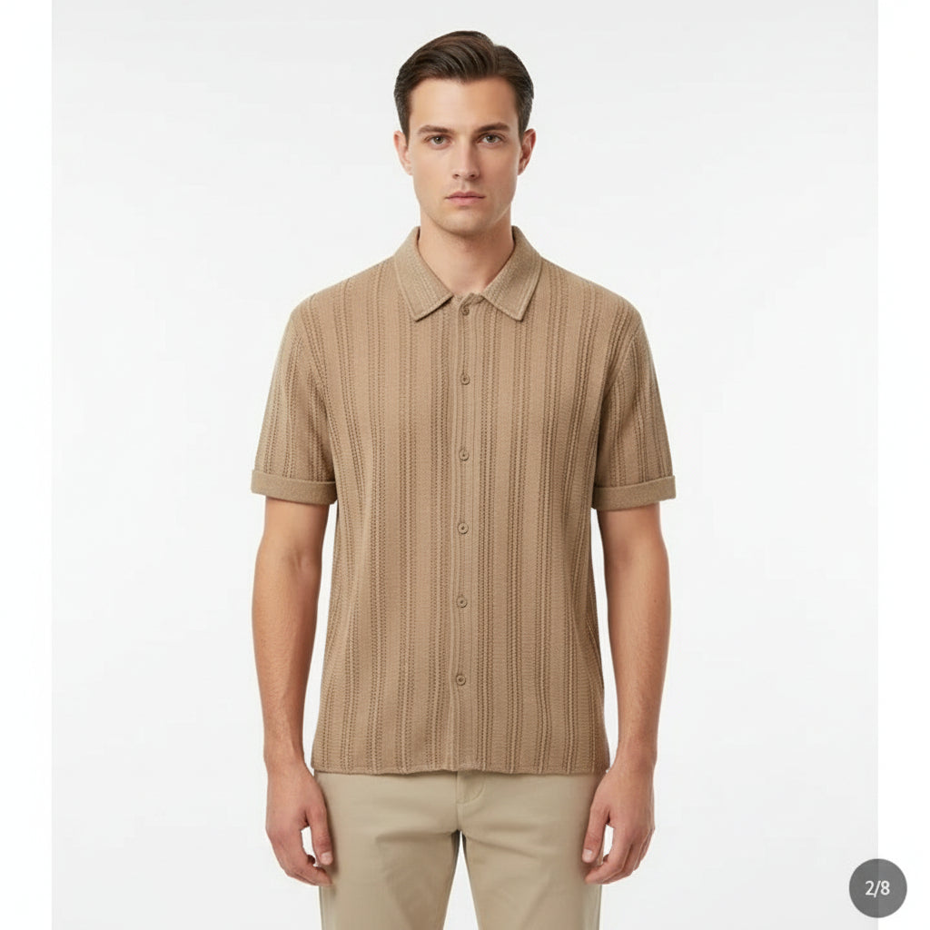 Button Front Knit Shirt
