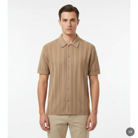 Button Front Knit Shirt