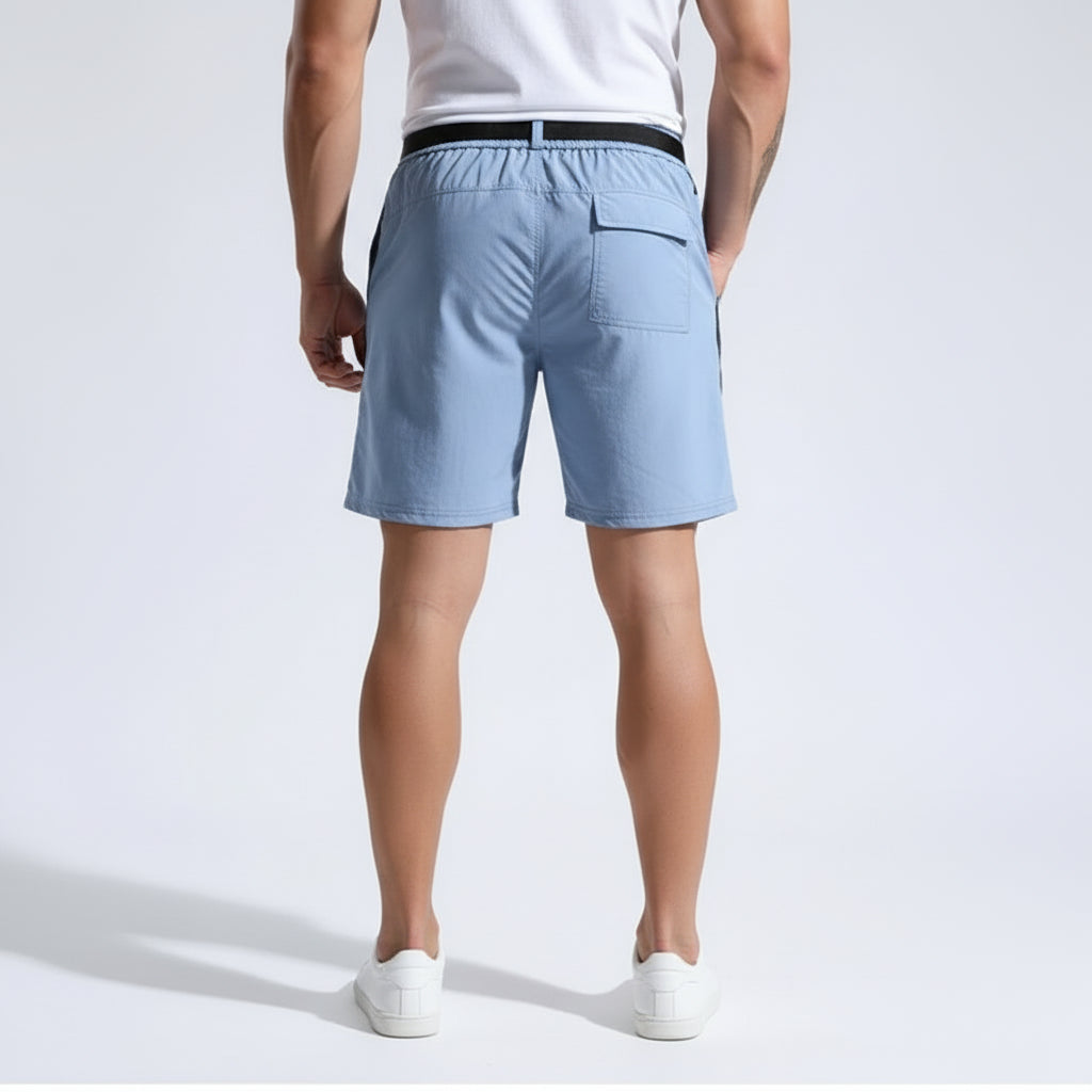 Elastic Waistband and Pockets Running Shorts
