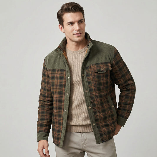Lined Plaid Shirt Jacket