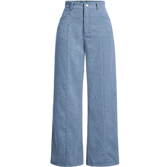 Aurelia Ribfluwelen Broek met Wijde Pijpen