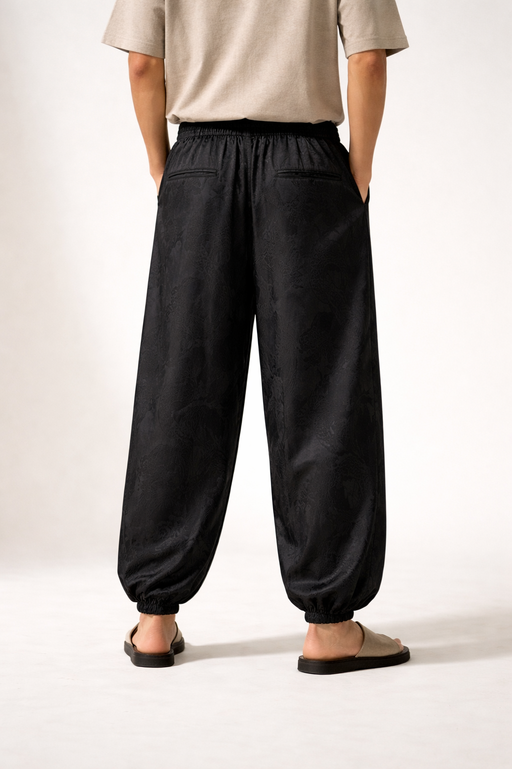 Men’s Patterned Home Lounge Pants with Drawstring Waist