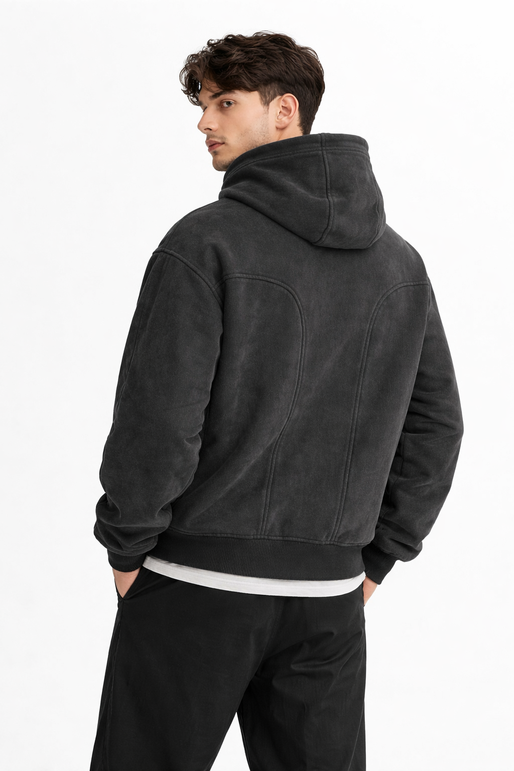 Face-button Hoodie