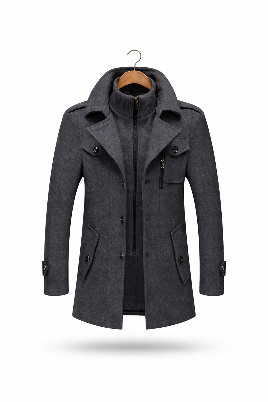 Men’s Structured Mid-Length Coat