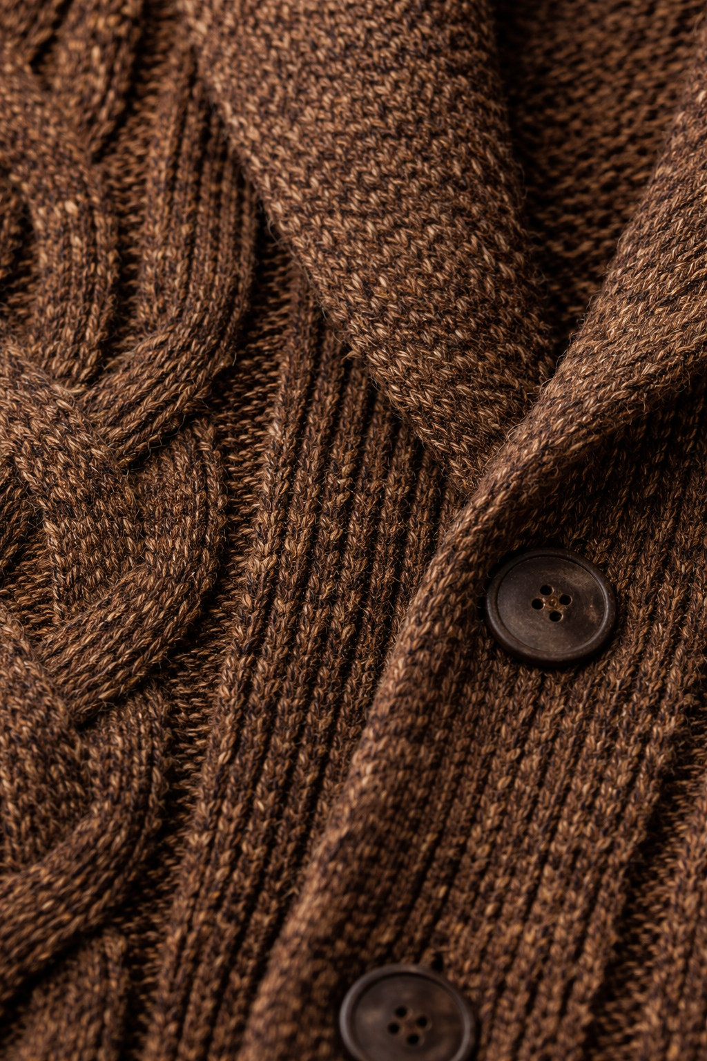 Men’s Shawl Collar Cable Knit Cardigan