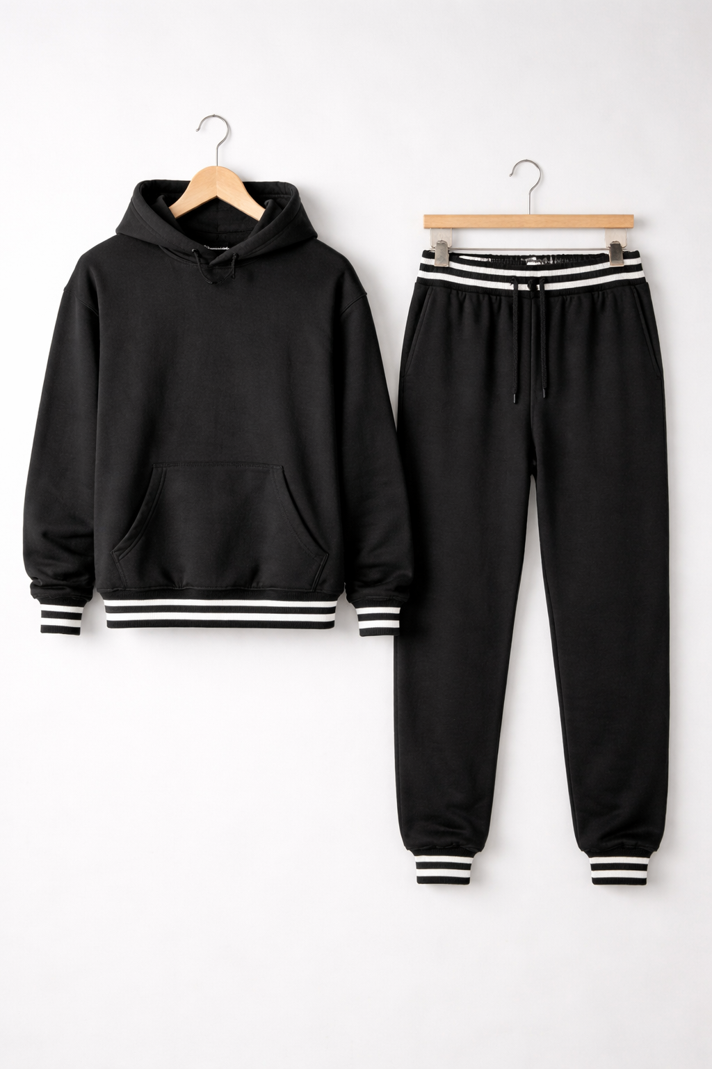 Structured Hoodie and Jogger Trousers Set