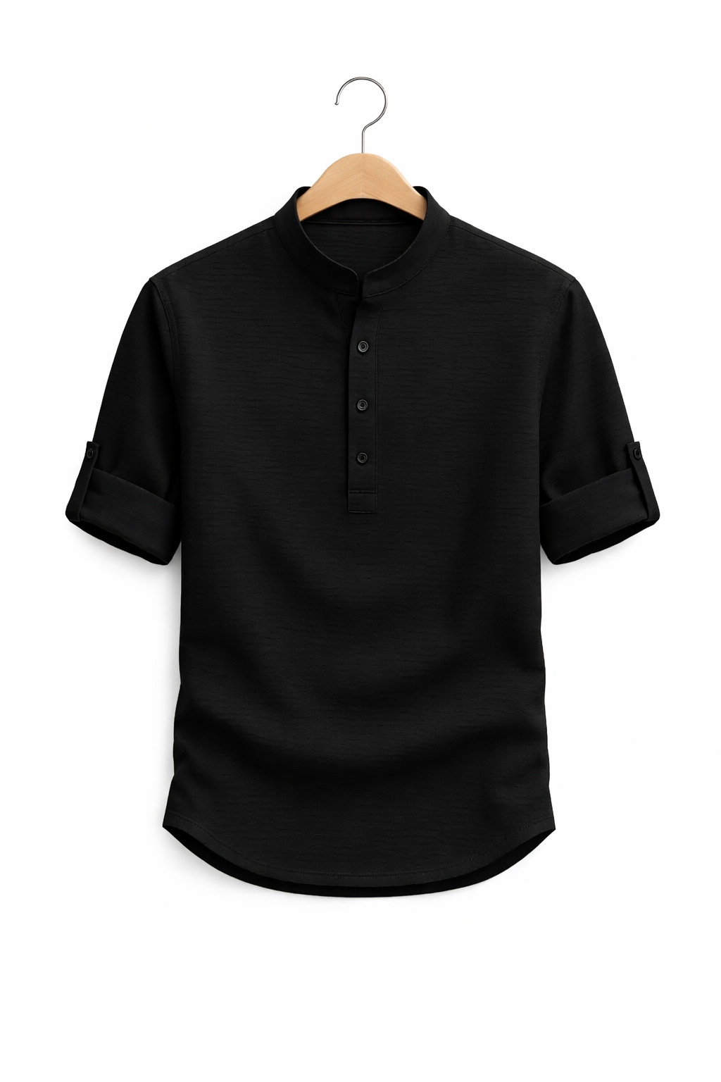 Marlow Textured Stand Collar Shirt