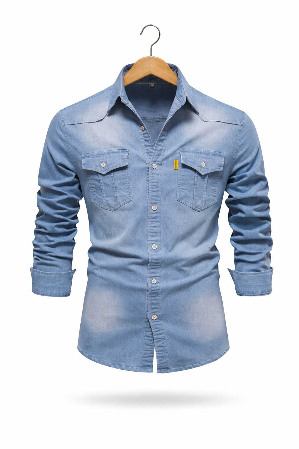 Lakemont Double Breast Pocket Western Denim Shirt