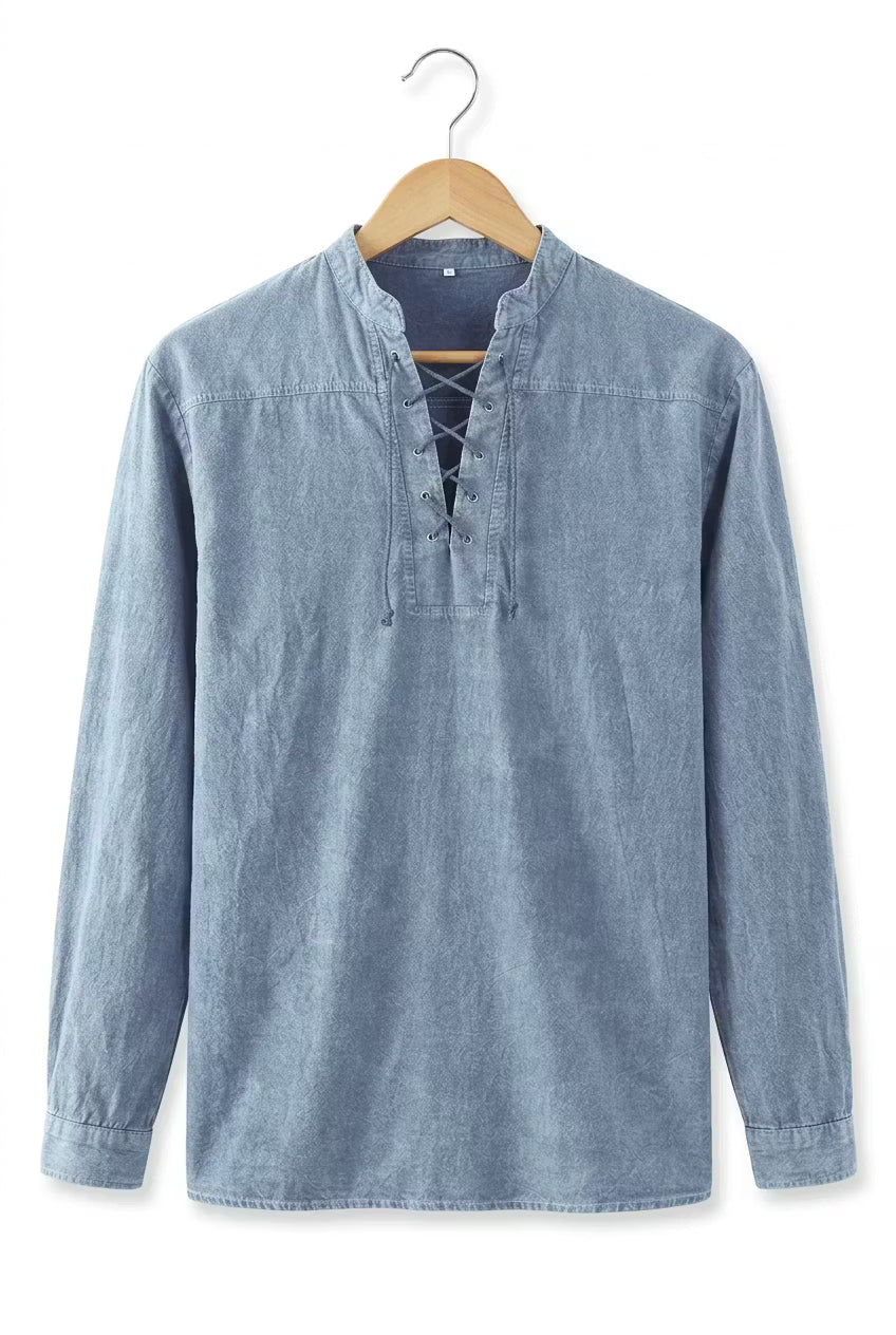 Harborline Lace-Up Henley Shirt