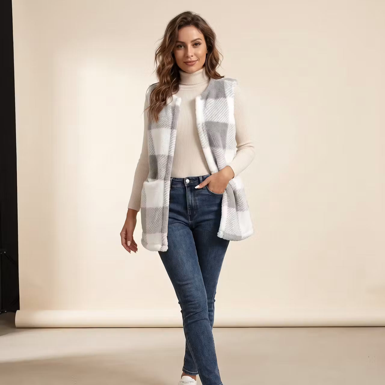 Siena Geruit Gilet