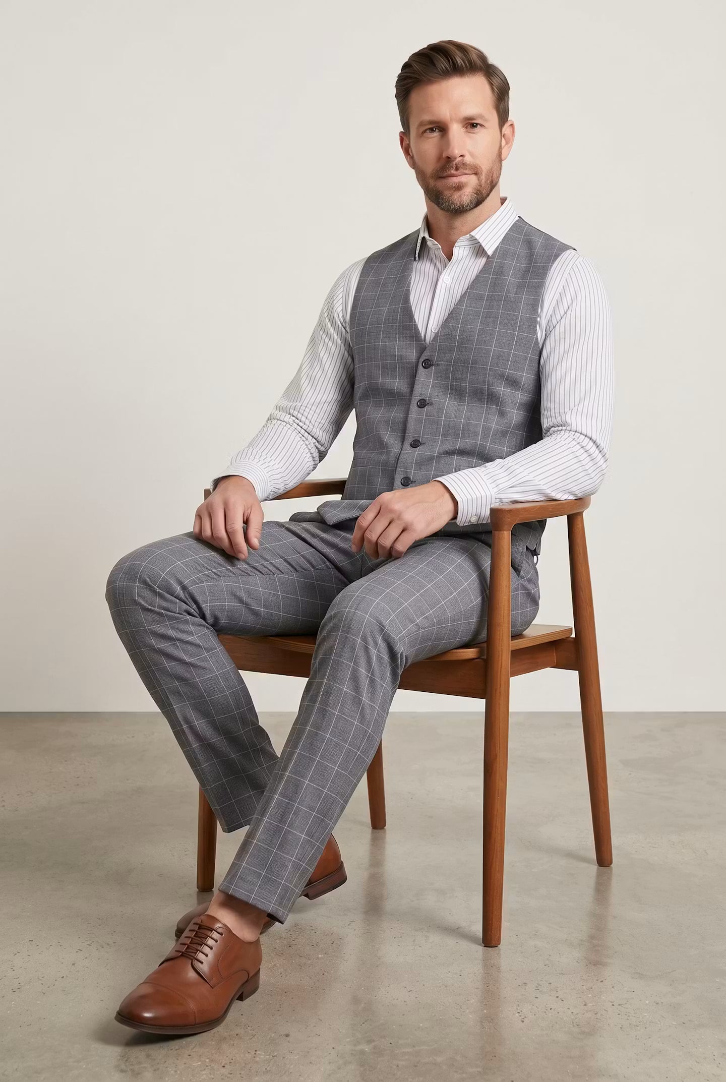 Windsor Check Vest Set