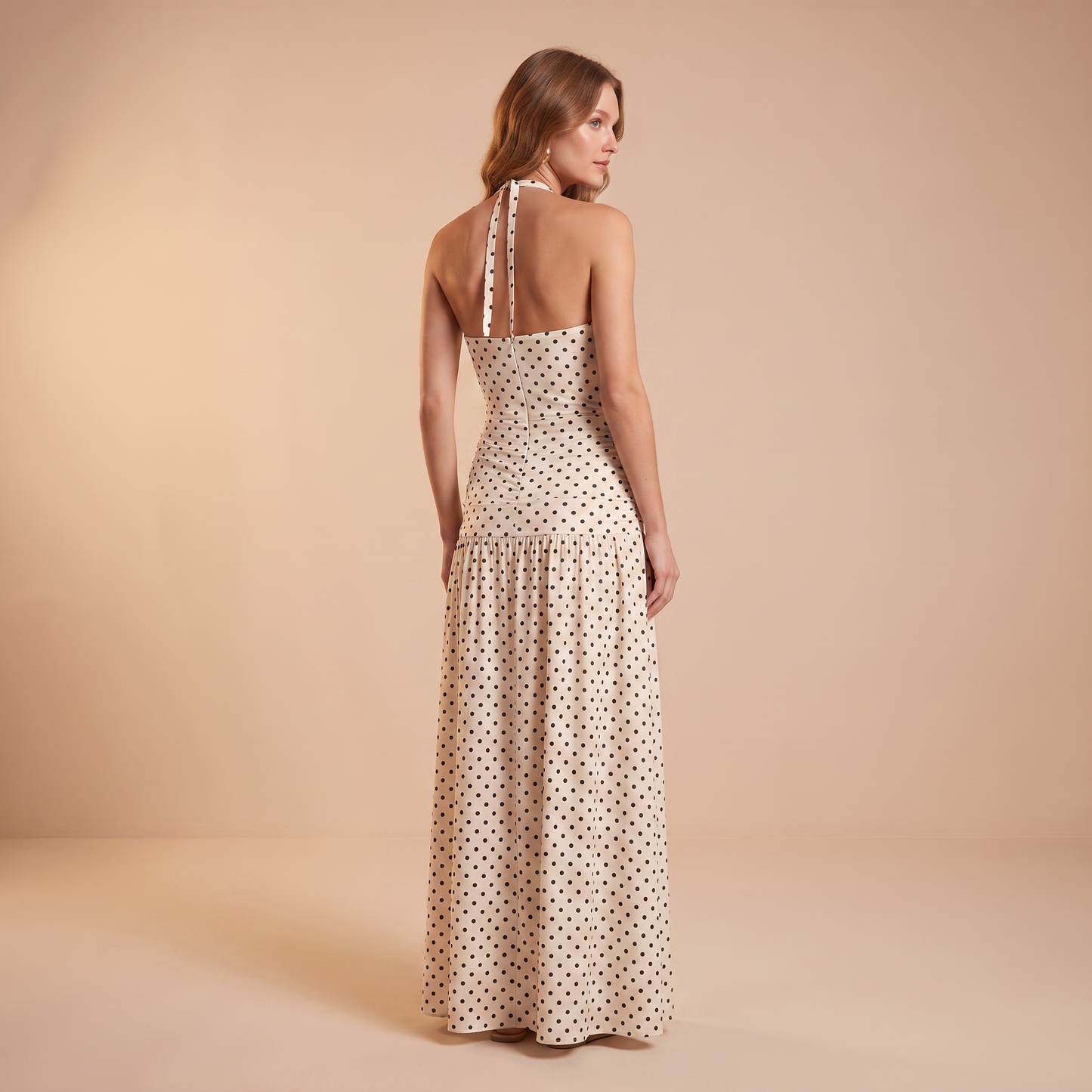 Sienna maxi-jurk met halternek