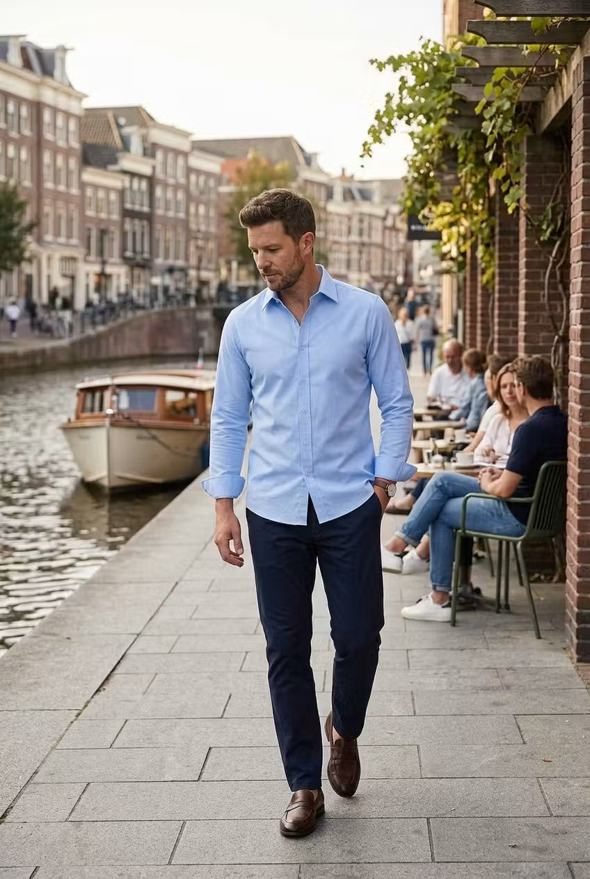 Men’s Long Sleeve Flex Button Shirt