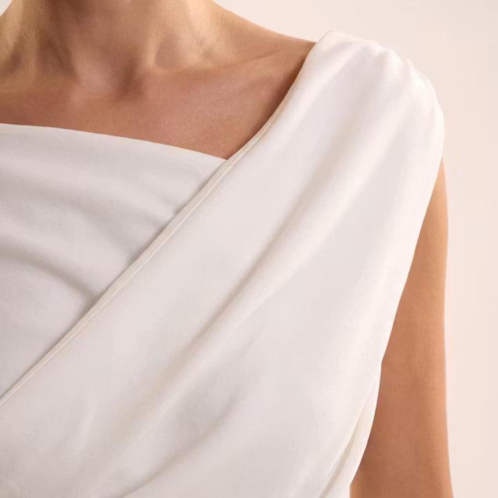 Celeste Gedrapeerde Top met Kruisdetail