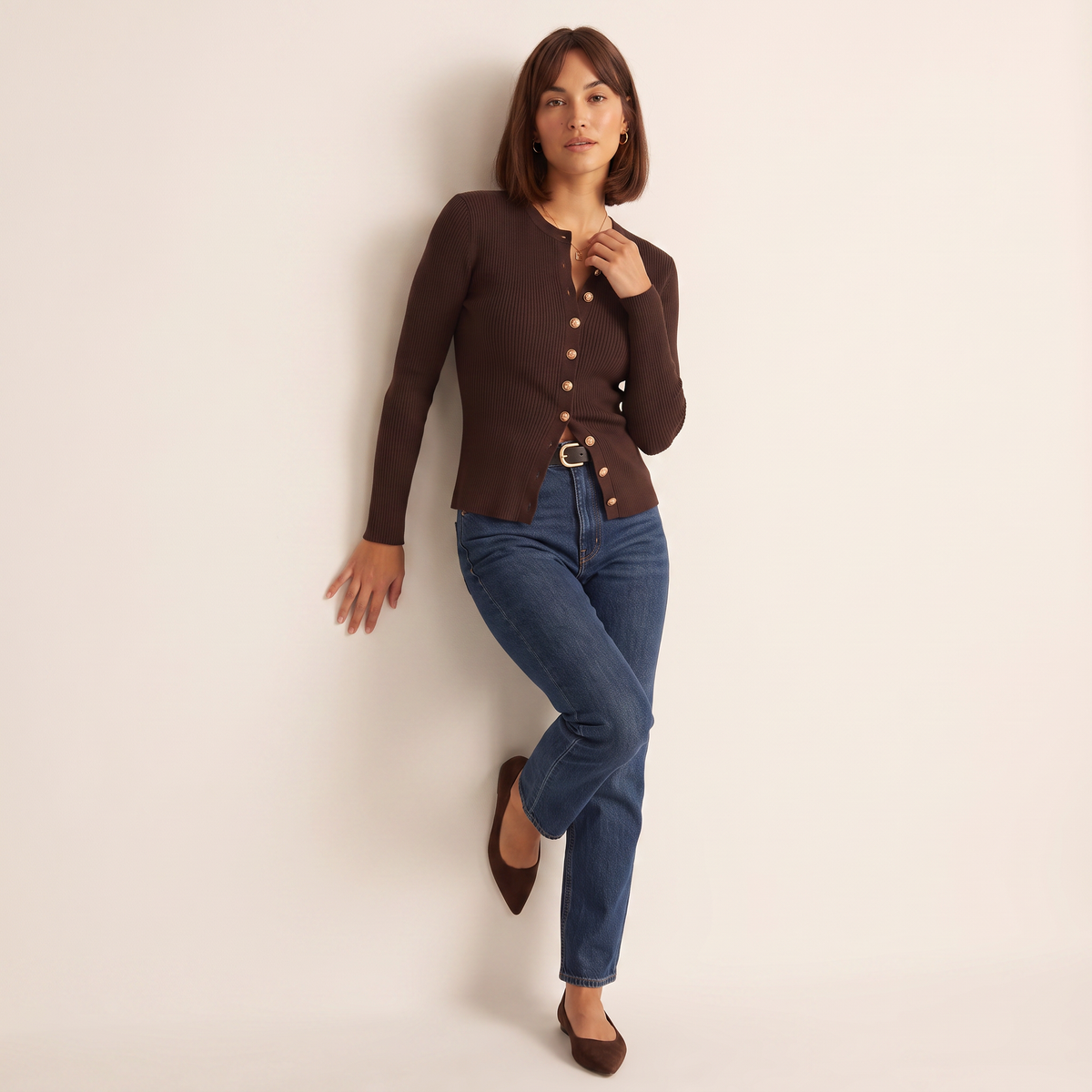 Cove donkerbruin vest