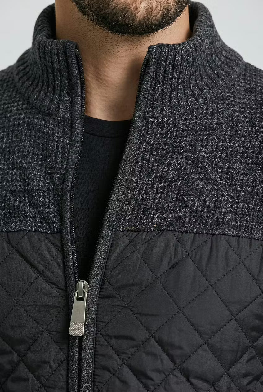Northpoint Quilted Zip Cardigan