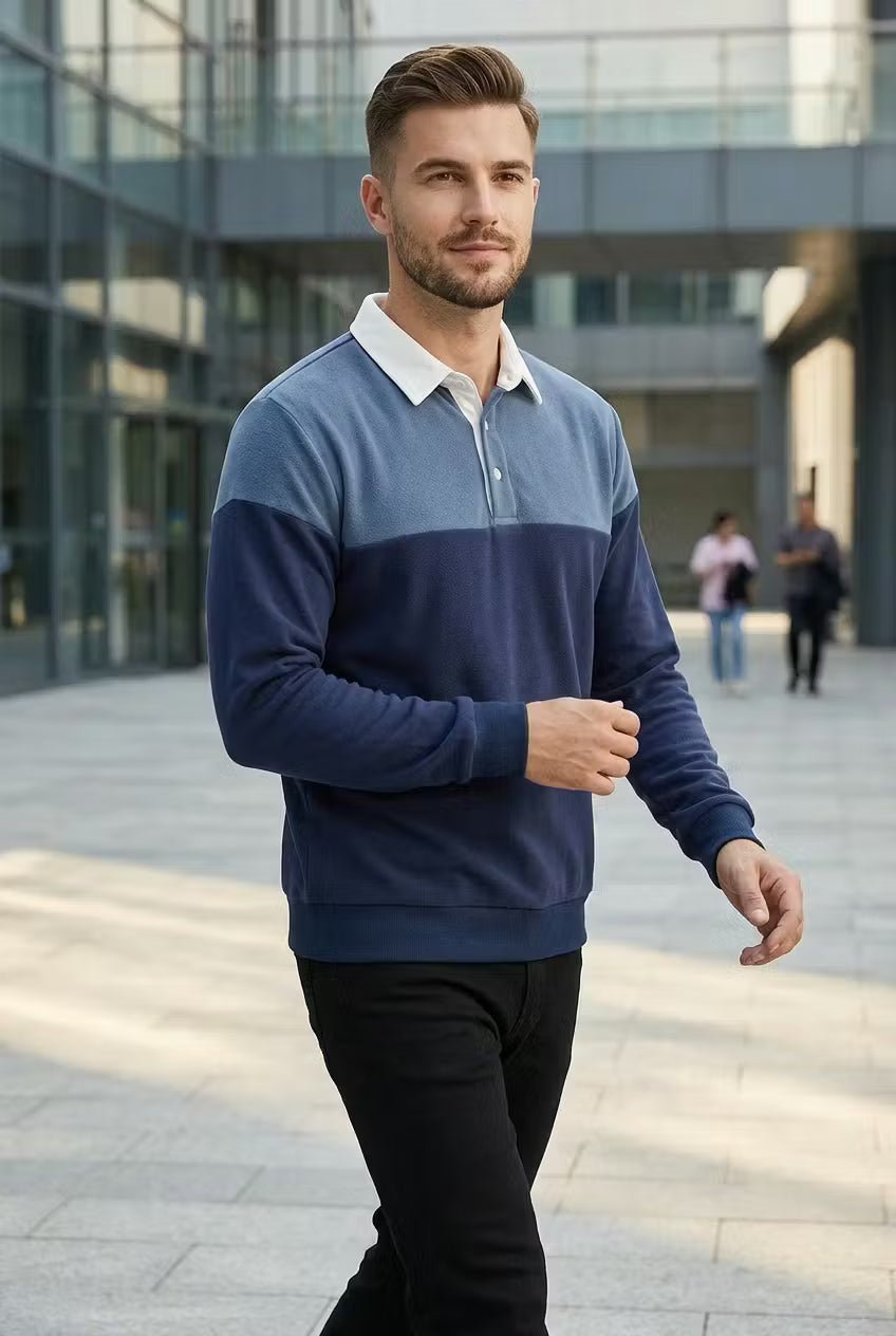 Harbour Block Polo Pullover