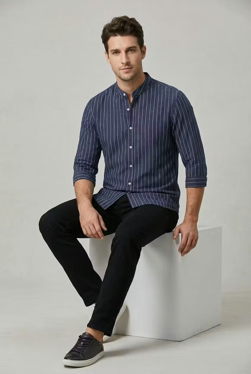Coastal Stripe Three-Quarter Shirt