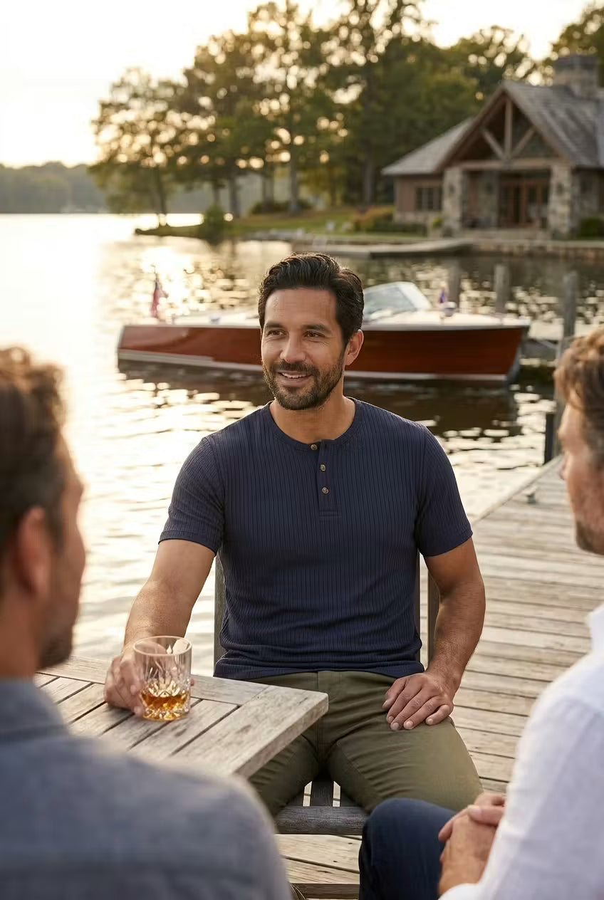 Weston Ribbed Henley Tee