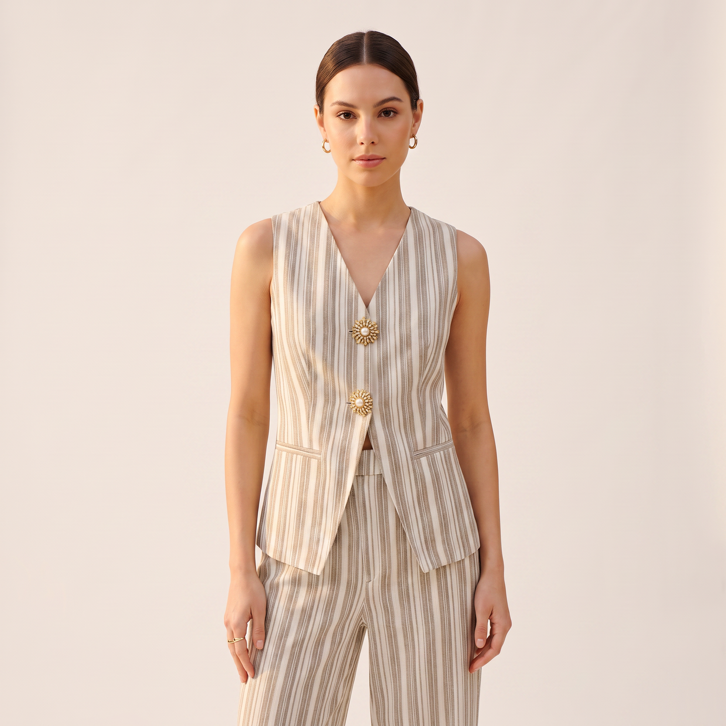 Sara jumpsuit met linnenmix