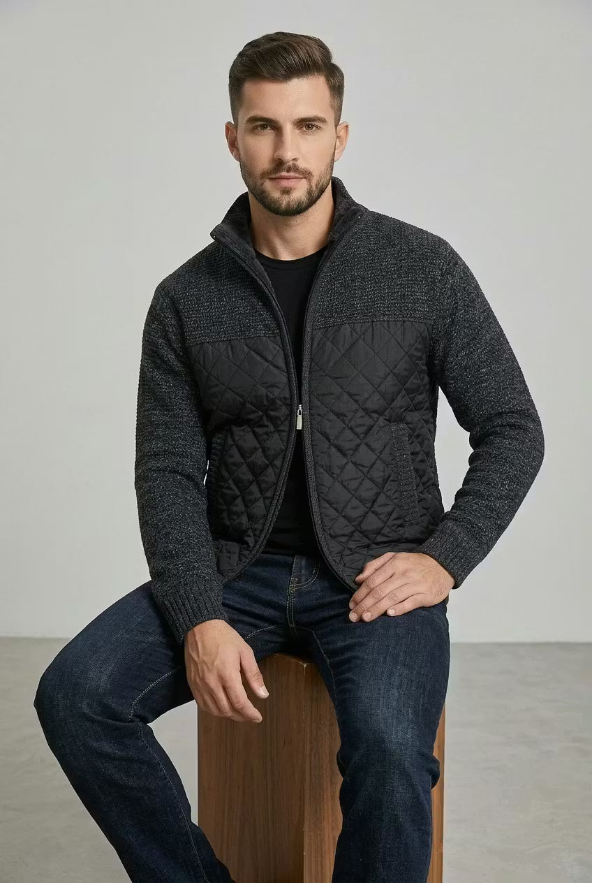 Northpoint Quilted Zip Cardigan