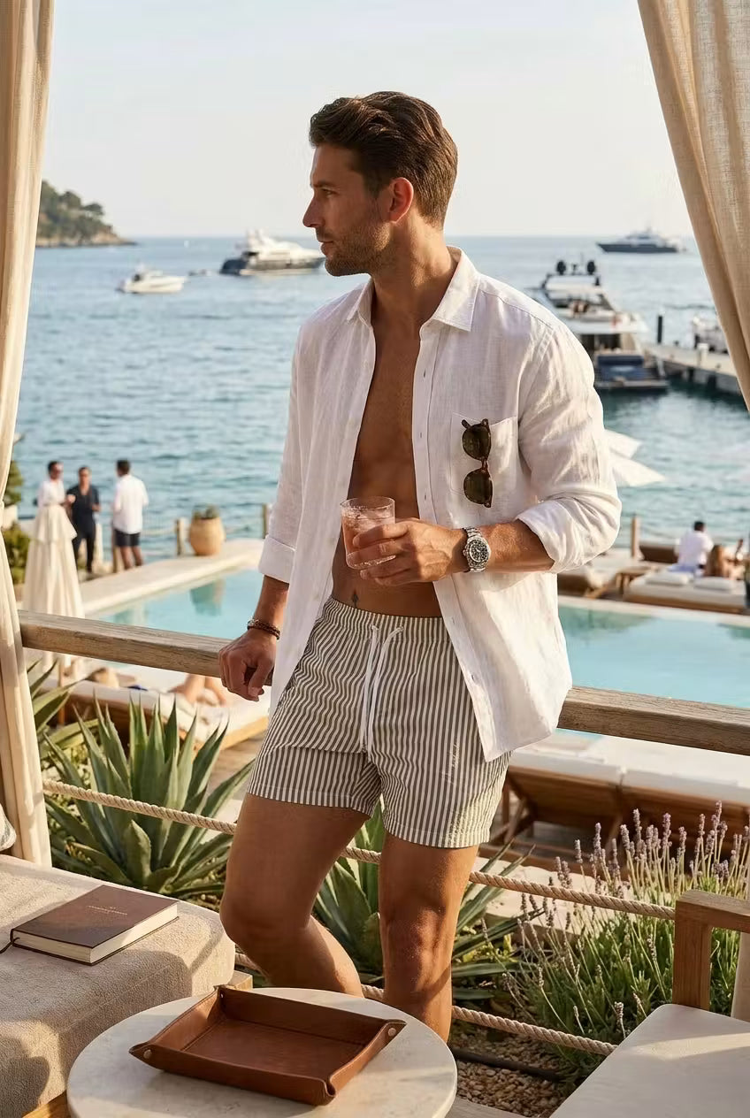 Coastal Stripe Swim Shorts
