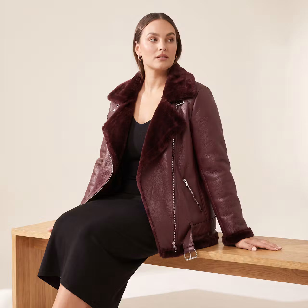 Sienna Aviator Jas met Ceintuur